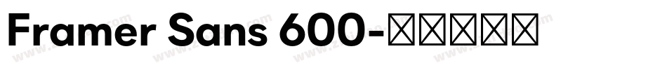 Framer Sans 600字体转换